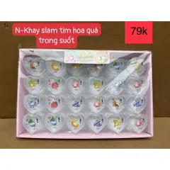 [Bán sỉ] Khay slim thuỷ tinh trong suốt 24 cái nhỏ