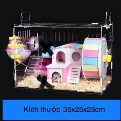 Chuồng mika 35cm full phụ kiện cho thú cưng hamster