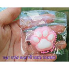 Móc khoá Squishy mềm dẻo dấu chân mèo