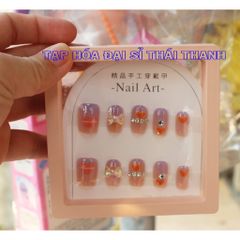 01 Bộ Móng tay giả đính đá trang trí đi chơi Tết