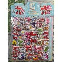 01 vỉ Sticker dán 3D đủ mẫu (có sẵn keo dán) siêu đáng yêu