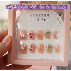 01 Bộ Móng tay giả đính đá trang trí đi chơi Tết