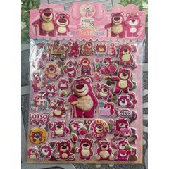 01 vỉ Sticker dán 3D đủ mẫu (có sẵn keo dán) siêu đáng yêu