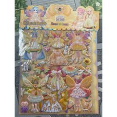 01 vỉ Sticker dán 3D đủ mẫu (có sẵn keo dán) siêu đáng yêu