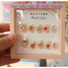 01 Bộ Móng tay giả đính đá trang trí đi chơi Tết