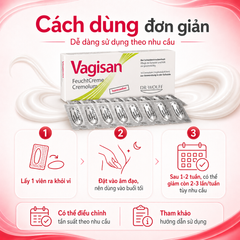 Vagisan FeuchtCreme Cremolum – Viên Đặt Dưỡng Ẩm Vùng Kín Không Hormone (16 Viên)