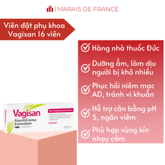 Vagisan FeuchtCreme Cremolum – Viên Đặt Dưỡng Ẩm Vùng Kín Không Hormone (16 Viên)