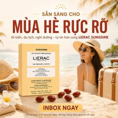 [sale date 1/2027] Viên uống đẹp da Lierac Sunissime The Preparing Capsules 30 viên. Hỗ trợ chống nắng, kéo dài hiệu ứng làn da rám nắng