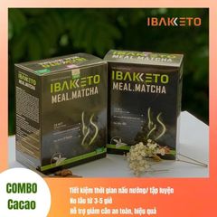 [DEAL HOT MUA 1 TẶNG 1] - IBAKETO Bữa Ăn Giảm Cân Ít Calo, Giảm Thèm Ăn Buồn Miệng - Vị Matcha và Cacao