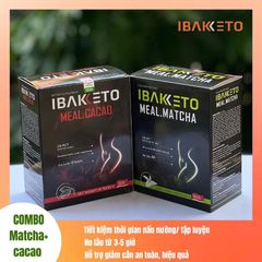 [DEAL HOT MUA 1 TẶNG 1] - IBAKETO Bữa Ăn Giảm Cân Ít Calo, Giảm Thèm Ăn Buồn Miệng - Vị Matcha và Cacao
