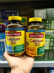 Viên uống bổ sung Canxi Nature Made Calcium 600mg with D3 