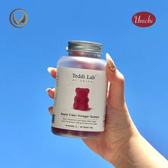 Kẹo dẻo giấm táo, hỗ trợ giảm cân Unichi Apple Cider Vinegar Gummy 60 viên