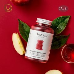 Kẹo dẻo giấm táo, hỗ trợ giảm cân Unichi Apple Cider Vinegar Gummy 60 viên