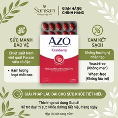 Viên uống bảo vệ sức khỏe Azo Yeast Plus/ Cranberry Urinary Tract Health, Tách lẻ