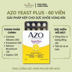 Viên uống bảo vệ sức khỏe Azo Yeast Plus/ Cranberry Urinary Tract Health, Tách lẻ