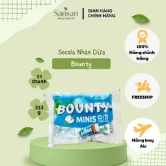 Kẹo dừa soccola Bounty Minis 11 thanh 333g - Nội địa Mỹ