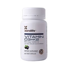 Viên uống bổ sung vitamin d3+k2 Xtend Life Vitamin D3 + K2 60 viên