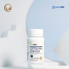 Viên uống bổ sung vitamin d3+k2 Xtend Life Vitamin D3 + K2 60 viên