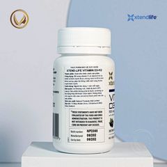 Viên uống bổ sung vitamin d3+k2 Xtend Life Vitamin D3 + K2 60 viên