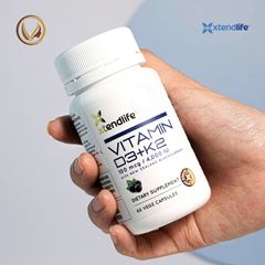 Viên uống bổ sung vitamin d3+k2 Xtend Life Vitamin D3 + K2 60 viên