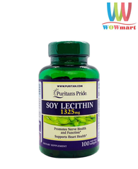 Tinh chất mầm đậu nành Puritan’s Pride Soy Lecithin 1325mg 100 Softgels