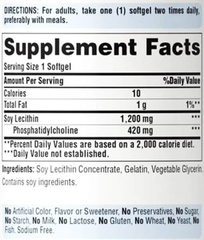 Tinh chất mầm đậu nành Puritan’s Pride Soy Lecithin 1200mg 100 Softgels