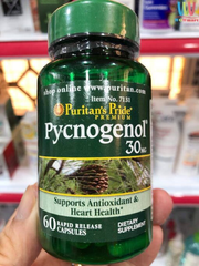 Chống oxy hóa từ nhựa cây thông đỏ Puritan’s Pride Pycnogenol 30 mg 60 viên