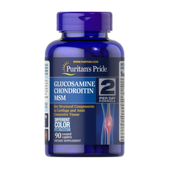 Viên uống bổ khớp Puritan’s Pride Glucosamine, Cho ndroitin, MSM 90 Caplets