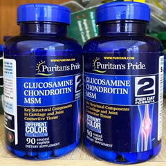 Viên uống bổ khớp Puritan’s Pride Glucosamine, Cho ndroitin, MSM 90 Caplets