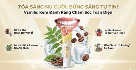 Kem đánh răng Vsmile - Hương vị cà phê độc đáo