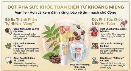 Kem đánh răng Vsmile - Hương vị cà phê độc đáo