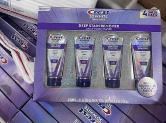 set Kem đánh răng Crest 3D White Brilliance Deep Stain Remover Ultra White siêu trắng 59g