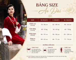 Áo dài nhung đỏ sang trọng dành cho quý cô