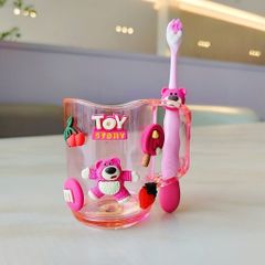 Cốc Và Bàn Chải Đánh Răng Sticker Cho Bé (TH7) (Màu ngẫu nhiên)
