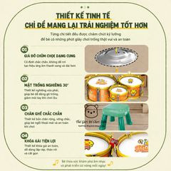 Bộ trống Jazz Drum 5 trống cho bé kèm ghế phát triển năng khiếu âm nhạc cho trẻ Thế giới đồ chơi 1104