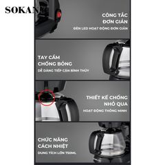 Máy Pha Cà Phê Nhỏ Giọt Tự Động SOKANY SKN-14106 (TH40)