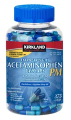 vien giảm đau ban đêm kirkland signature acetaminophen pm 500 mg..500vien