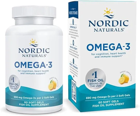 VIÊN UỐNG DẦU CÁ HỖ TRỢ TIM MẠCH & HỆ MIỄN DỊCH NORDIC NATURALS .690mg huong chanh (60 VIÊN)