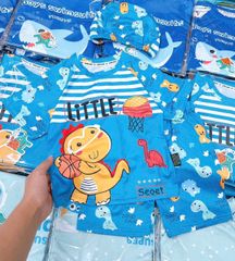 Set bộ đồ bơi cho bé đi bơi đi biển hoạt hình khủng long cá mập babyshark dễ thương kèm mũ mùa hè