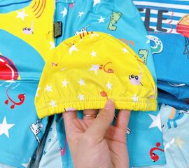 Set bộ đồ bơi cho bé đi bơi đi biển hoạt hình khủng long cá mập babyshark dễ thương kèm mũ mùa hè