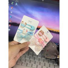 Set 3 kẹp tóc bé gái màu paster cưng chỉu
