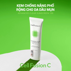 Kem Chống Nắng Cell Fusion C Clear SPF48/PA+++ 50ml - Lành Tính Cho Da Nhờn, Giảm Mụn, Dưỡng Sáng Da, Chống Tia UV