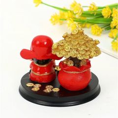 Tượng thần tài và cây kim tiền (TH113)