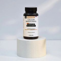 Canxi Bisglycinate Nat&Form 1500mg D3 K2 - Hấp thu tốt, hỗ trợ xương chắc khỏe - Hộp 90 viên