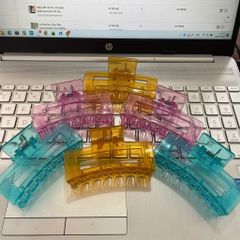 Kẹp Tóc Nhựa Acylic Trong Suốt Nhiều Màu - Phụ Kiện Tóc