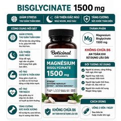 Magie Bisglycinate thuần chay Boticinal Pháp 90 viên