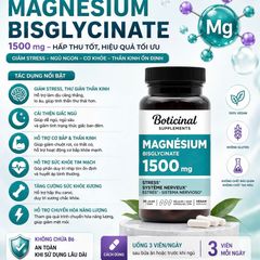 Magie Bisglycinate thuần chay Boticinal Pháp 90 viên