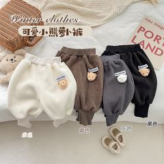 Hàng QC Quần gấu lông cừu bo gấu nhiều màu cute cạp chun đáng yêu cho bé dày dặn ấm áp mùa đông