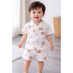 Bộ đũi bé gái gấu thỏ cute đáng yêu mát mẻ mùa hè cho bé 8-28kg