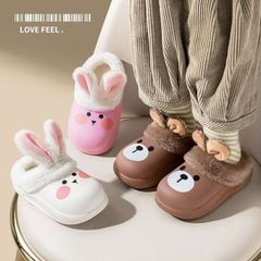 Hàng QC - Dép lót lông mùa đông ấm áp cho bé trai bé gái họa tiết gấu thỏ cute dễ thương hàng quảng châu